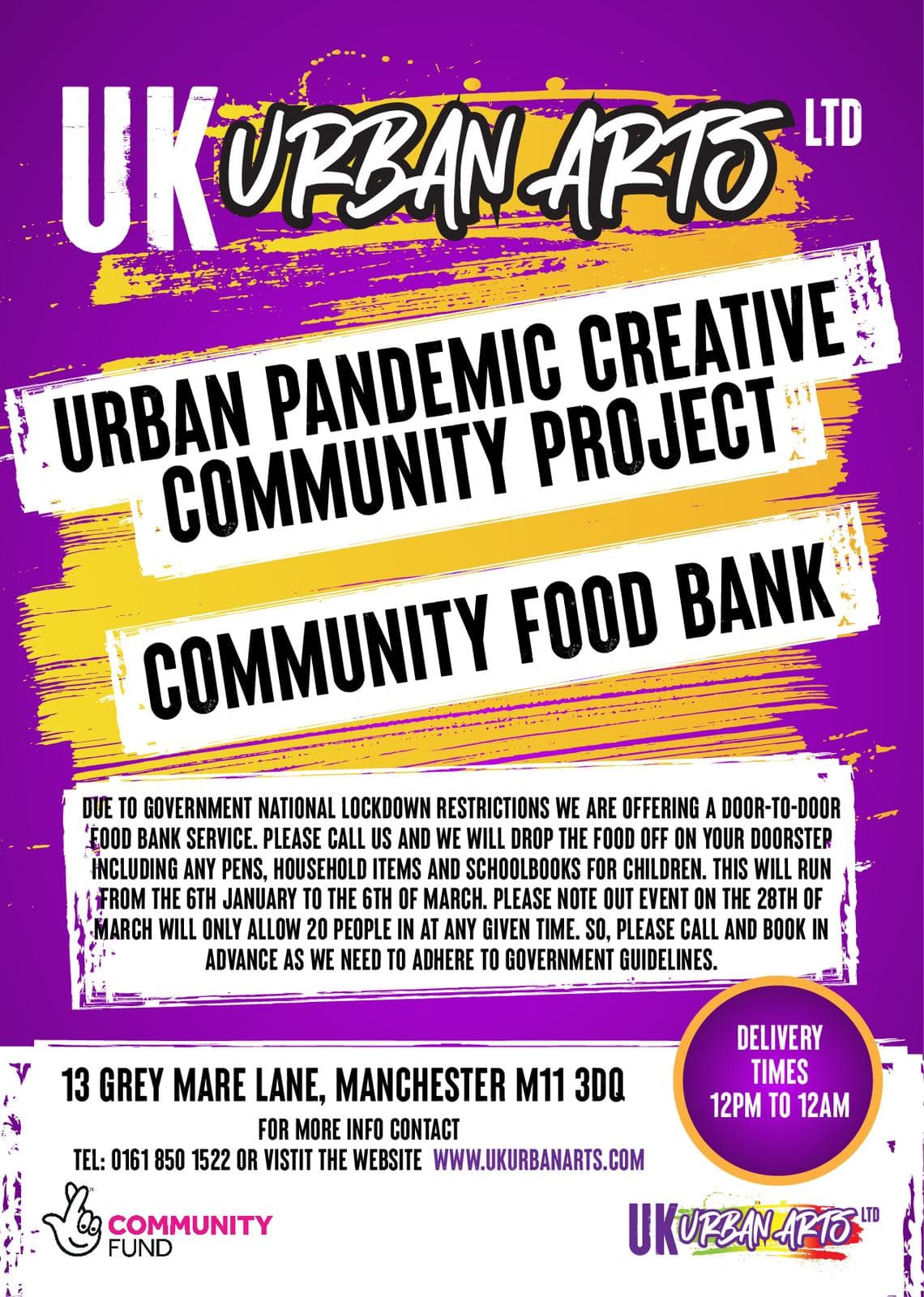 UK Urban Arts Food Bank Delivery UK Urban Arts Food Bank Delivery